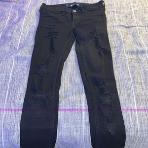 Hollister jeans- black, distressed